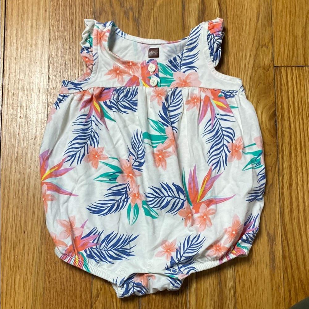 Tea Collection Floral Baby Bubble Romper